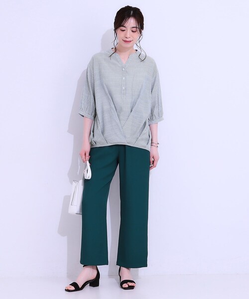 SHOO・LA・RUE ブラウス シャツ 「S-LL」インせず腰回りすっきり