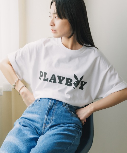 PLAYBOY tシャツ PLAYBOY/プレイボーイ LOGO TEE Tシャツ メンズ