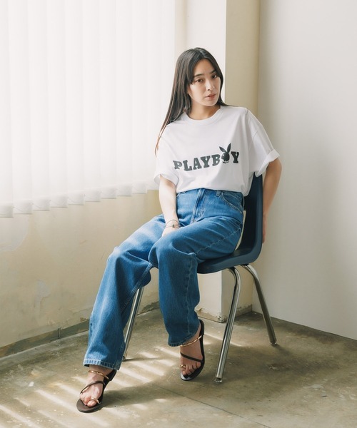 PLAYBOY tシャツ PLAYBOY/プレイボーイ LOGO TEE Tシャツ メンズ