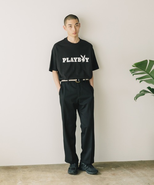 PLAYBOY BALL ロンT ポケT バックプリント Tシャツ 白黒 PLAYBOY BALL ロンT ポケT バックプリント Tシャツ 白黒 PLAYBOY