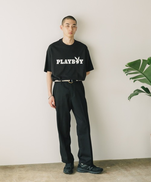PLAYBOY ブラック Tシャツ Lサイズ 90s PLAYBOY tシャツ PLAYBOY/プレイボーイ LOGO TEE Tシャツ メンズ
