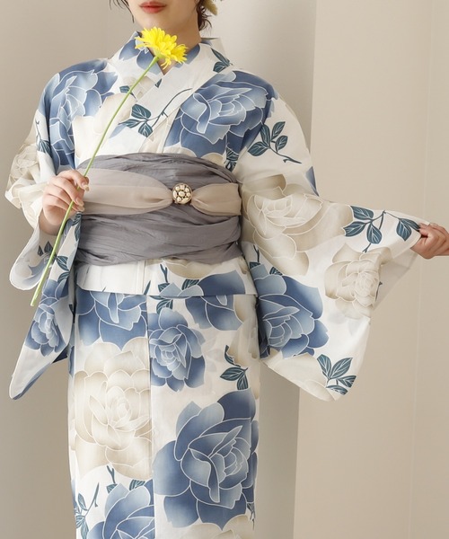 itto 浴衣 簡単1人で着れる！綿セパレート浴衣2点セット（二