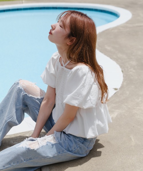 Kastane ブラウス シャツ 「2WAY/4色展開」バルーンブラウス