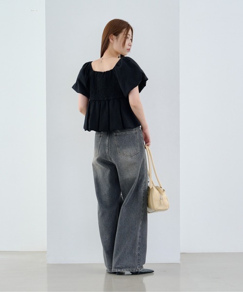 Kastane ブラウス シャツ 「2WAY/4色展開」バルーンブラウス