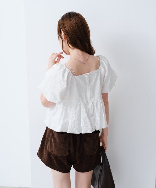Kastane ブラウス シャツ 「2WAY/4色展開」バルーンブラウス
