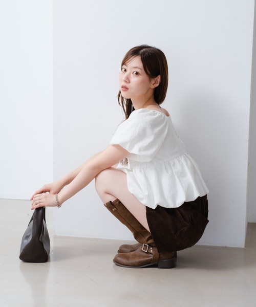 Kastane ブラウス シャツ 「2WAY/4色展開」バルーンブラウス