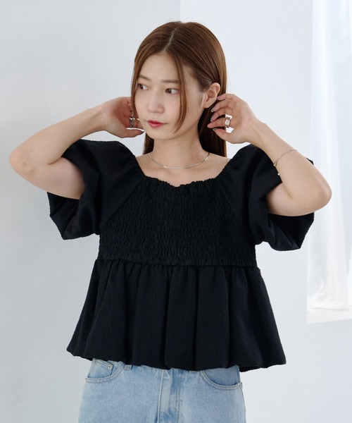 Kastane バルーンブラウス　2WAY Kastane ブラウス シャツ 「2WAY/4色展開」バルーンブラウス