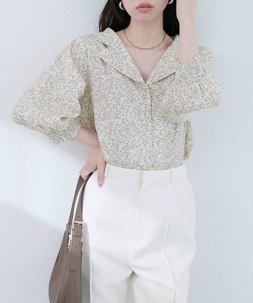 natural couture ブラウス シャツ 「WEB限定」オープンカラー