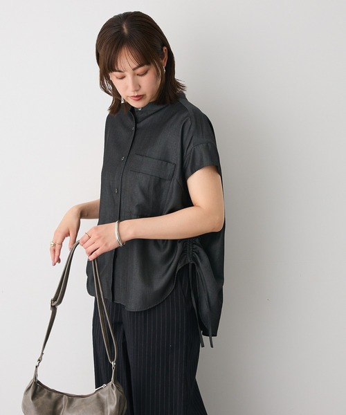 CRAFT STANDARD BOUTIQUE ブラウス シャツ バンドカラーサイド