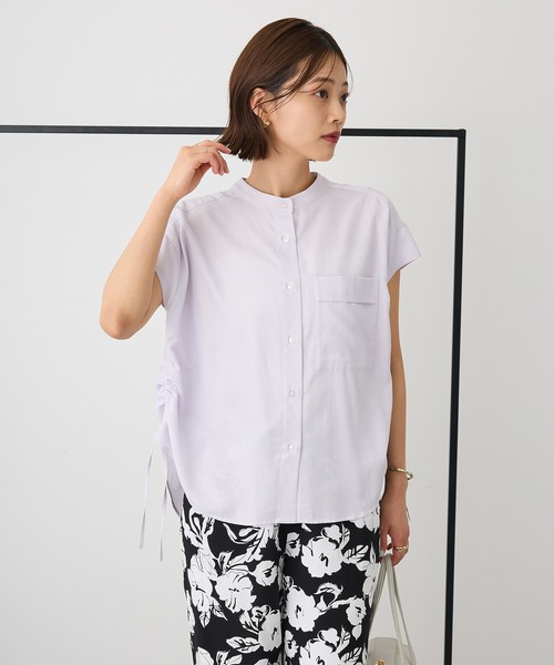 CRAFT STANDARD BOUTIQUE ブラウス シャツ バンドカラーサイド