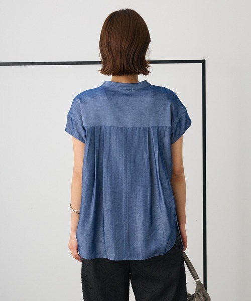 ブラウス シャツ バンドカラーサイドドロストシャツ レディース CRAFT STANDARD BOUTIQUE ブラウス シャツ バンドカラーサイド