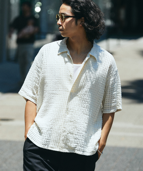 JOURNAL STANDARD relume シャツ チェック シアー ドビー 半袖
