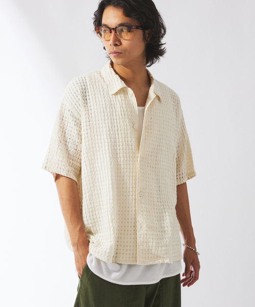 JOURNAL STANDARD relume シャツ チェック シアー ドビー 半袖