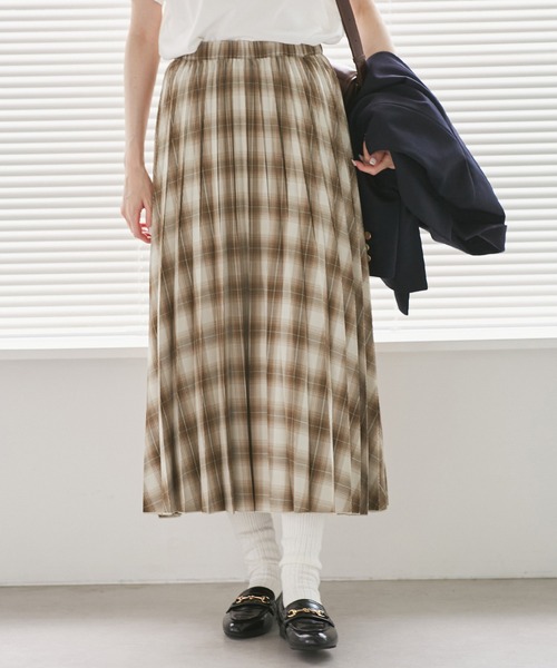 ROPE' PICNIC（ロペ ピクニック） ロング スカート チェック柄プリーツ