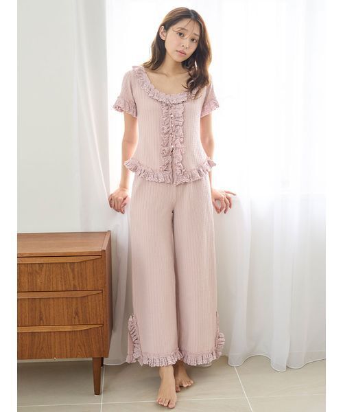 プレミアムリネン100% ベーシック タンクトップ + ロング ペチパンツ 2