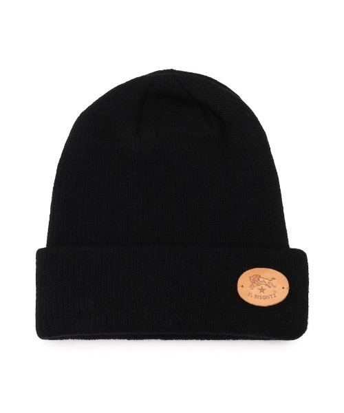 IL BISONTE ブラックニット帽 IL BISONTE ニット帽 ニットキャップ / 2025 AUTUMN WINTER