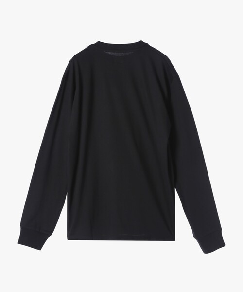 アニエスベー　黒 リブ編み クルーネック Tシャツ　値下げ不可 半袖 Tシャツ 'Lezard'（Tシャツ/カットソー）｜agnes b