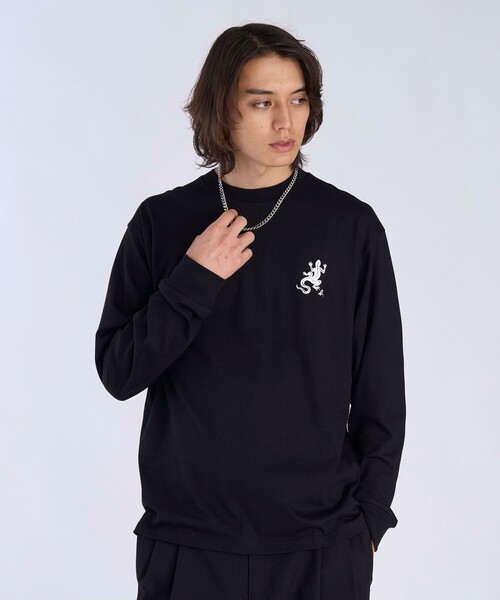agnes b.（アニエスベー） tシャツ メンズ アイコニック プリント 長袖