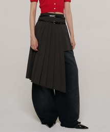 josemoon SCREW PLEATS SKIRT グレー SCREW PLEATS SKIRT – JOSEMOON