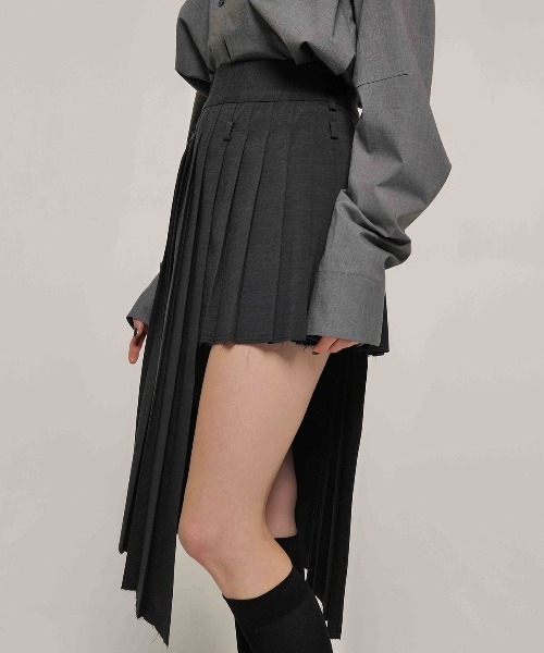 【新品 未使用】josemoon SCREW PLEATS SKIRT グレー JOSE MOON（ジョゼムーン） スカート SCREW PLEATS SKIRT/スクリュー