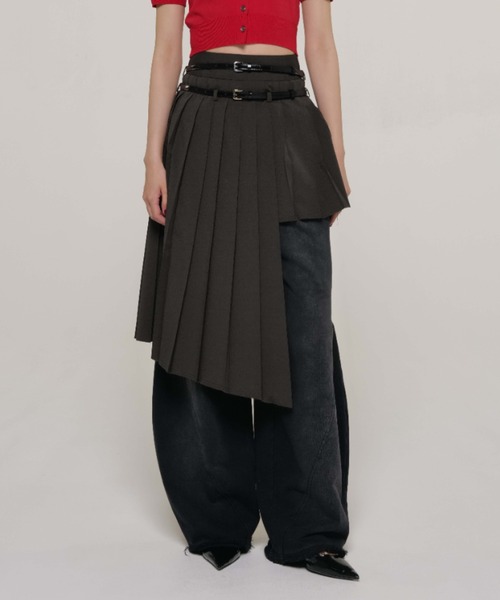 JOSE MOON スカート SCREW PLEATS SKIRT/スクリュープリーツ