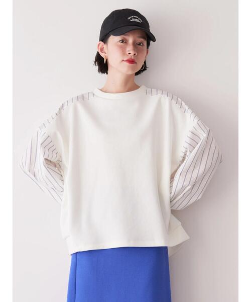 「AMERICAN HOLIC」 長袖カットソー L ネイビー レディース_画像6