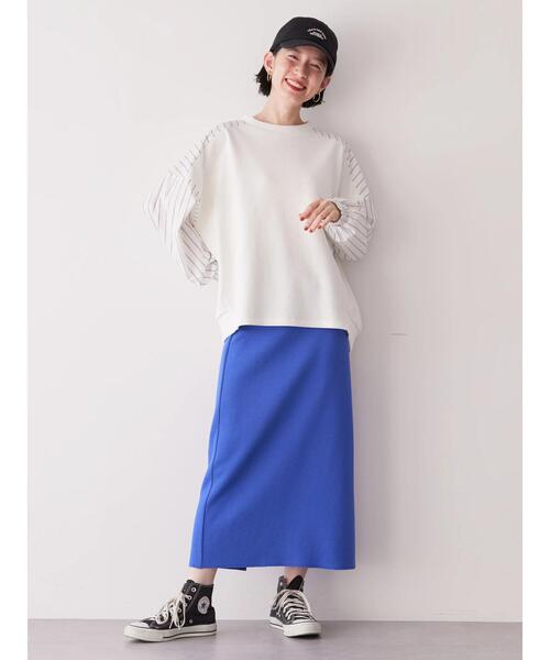 「AMERICAN HOLIC」 長袖カットソー L ネイビー レディース_画像9