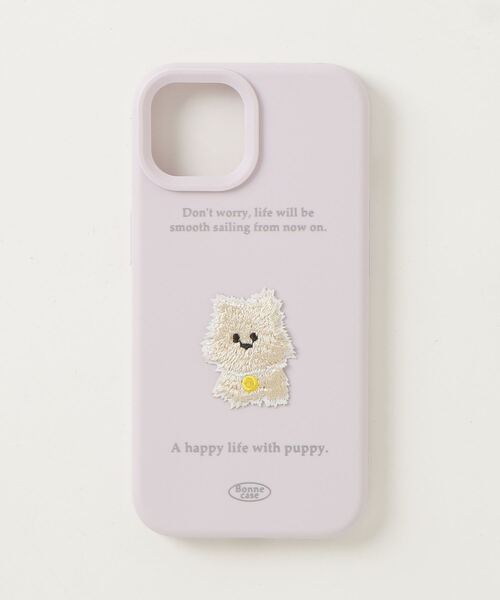 スマホケース ドッグ ワッペン 刺繍 iPhone ケース 13/14.15.16