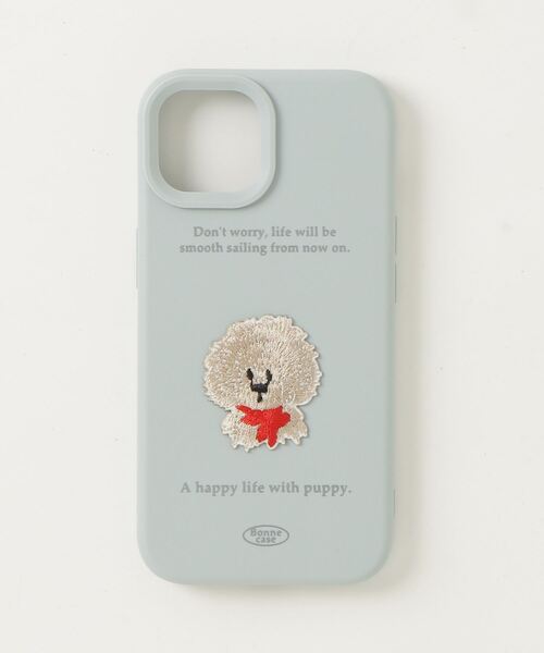 スマホケース ドッグ ワッペン 刺繍 iPhone ケース 13/14.15.16