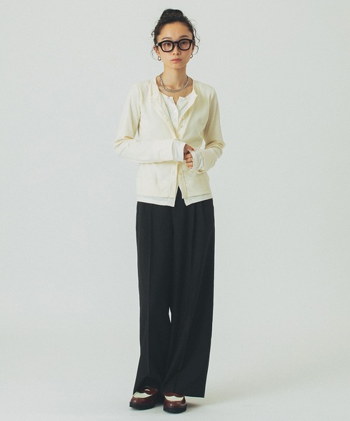ROSE BUD（ローズバッド） パンツ BASIC TUCK PANTS レディース