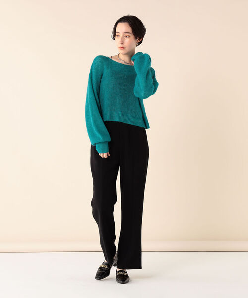 「NOLLEY'S Sophi」 長袖ニット 38 グリーン レディース_画像2