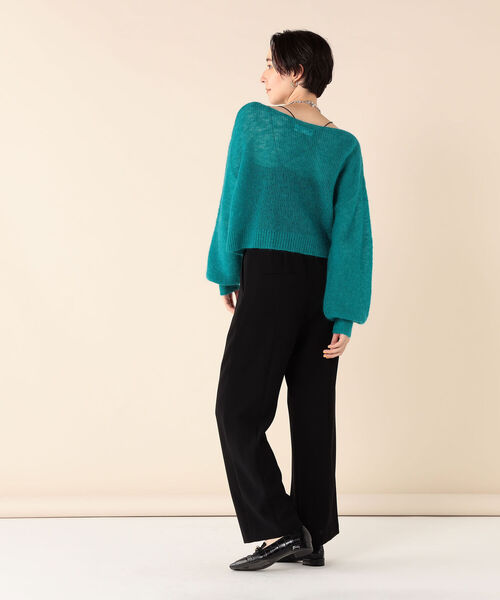 「NOLLEY'S Sophi」 長袖ニット 38 グリーン レディース_画像6