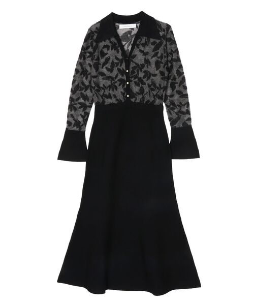 ワンピース シアージャガードナローニットワンピース