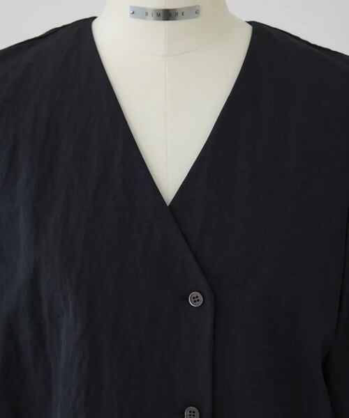RIM.ARK ブラウス シャツ 「RIM.ARK/リムアーク」Volume sleeve v-neck