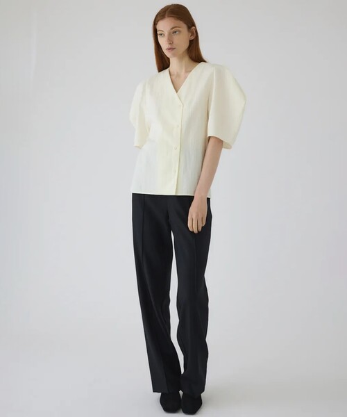 RIM.ARK ブラウス シャツ 「RIM.ARK/リムアーク」Volume sleeve v-neck