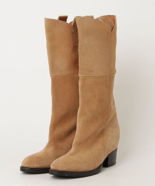 BUTTERO（ブッテロ） ロングブーツ 35 ベージュ レディース : ZOZOTOWN