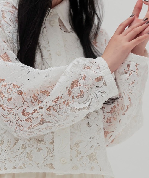 DRESSLAVE（ドレスレイブ） ブラウス シャツ flower lace short blouse
