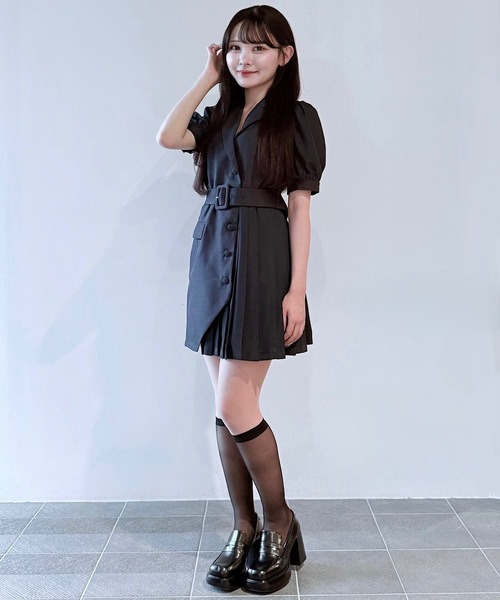 「NOMAE」 半袖ワンピース FREE ブラック レディース_画像8