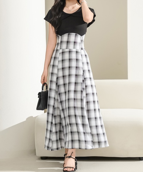 「Lace Ladies」 ノースリーブワンピース FREE グレー レディース_画像5