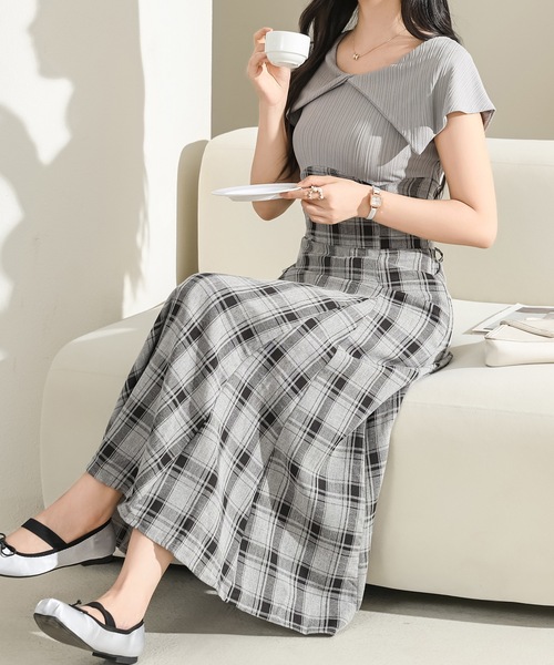 「Lace Ladies」 ノースリーブワンピース FREE グレー レディース_画像8