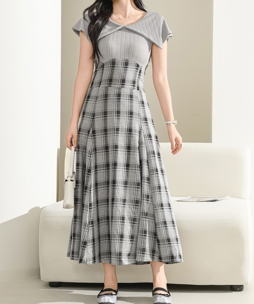 「Lace Ladies」 ノースリーブワンピース FREE グレー レディース_画像9