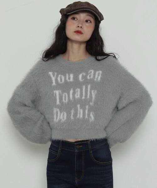 WEGO（ウィゴー） ニット セーター WEGO/ロゴシャギーショートニット