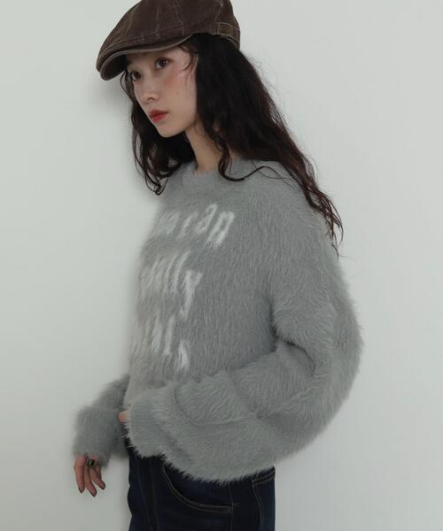 WEGO（ウィゴー） ニット セーター WEGO/ロゴシャギーショートニット