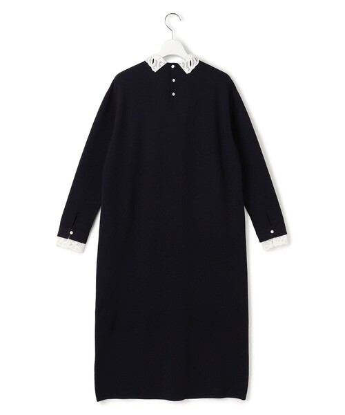 23区（ニジュウサンク） ワンピース ヴィスコースストレッチ レース襟