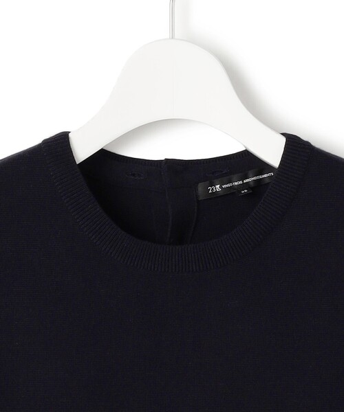 23区（ニジュウサンク） ワンピース ヴィスコースストレッチ レース襟