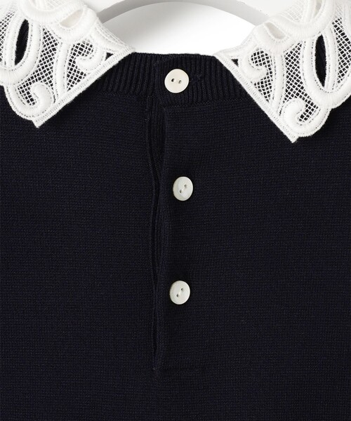 23区 2025年新作 ヴィスコースストレッチ レース襟 ワンピース 38 23区（ニジュウサンク） ワンピース ヴィスコースストレッチ レース襟