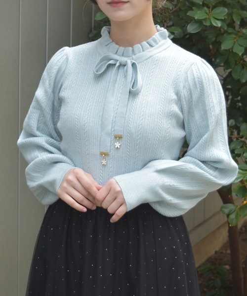 axes femme（アクシーズ ファム） ニット セーター 機能付チャーム 