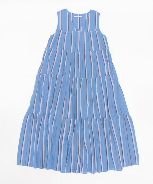 「NE QUITTEZ PAS!」 ノースリーブワンピース 38 ブルー レディース_画像3