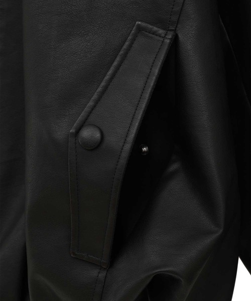 コメントで100円引クラネ フェイクレザーバルーンジャケット バルーン