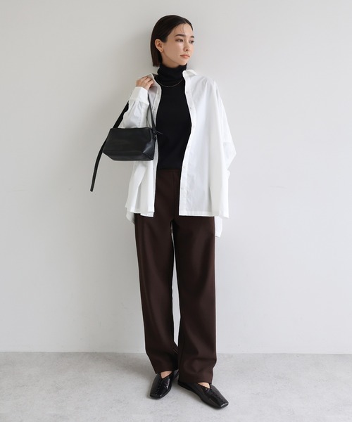 evernavy パンツ 裏起毛ポンチカーブパンツ レディース : ZOZOTOWN